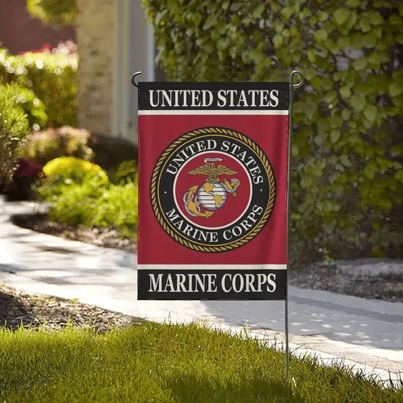 🇺🇸United States Marine Corps Support Our Troops Garden Flag! - Picture 4 of 10